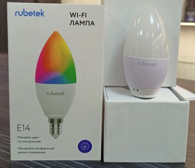 Лот: 21576670. Фото: 1. Лампа цветная Е14, wifi. Лампочки