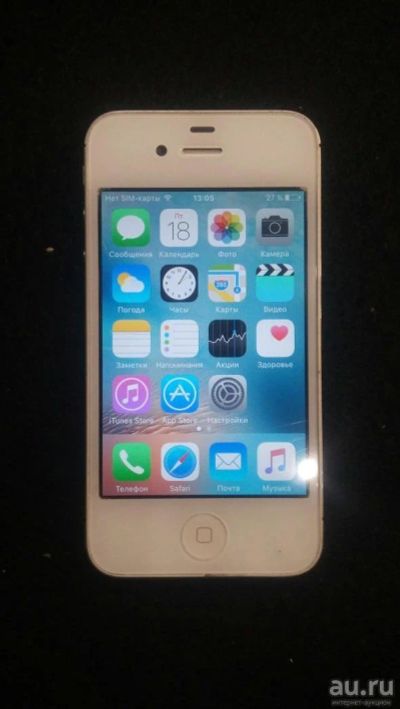 Лот: 8568343. Фото: 1. iPhone 4s Белый на 16 гб. Смартфоны