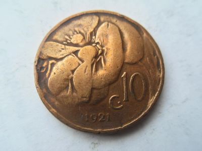 Лот: 5353383. Фото: 1. Италия 10 чентезимо 1921. Европа