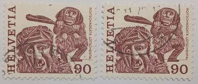 Лот: 25310290. Фото: 1. Марки_Швейцария, 90 Ct.- сентиме... Марки
