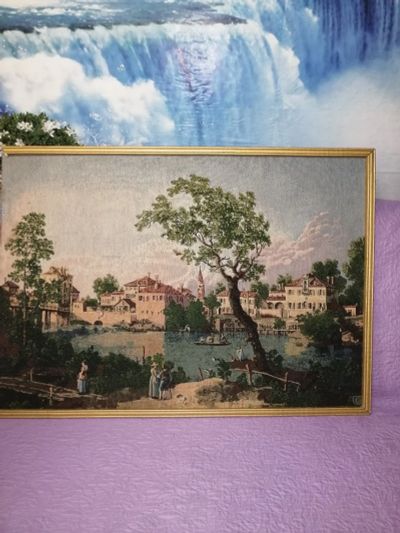 Лот: 16660788. Фото: 1. картина гобелен 105 х75 см. Произведения