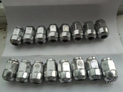 Лот: 359359. Фото: 1. Гайки хромированные 16шт. Шины