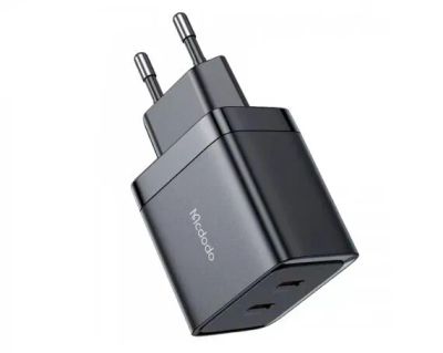 Лот: 22199795. Фото: 1. Зарядное сетевое (USB-C + USB-C... Зарядные устройства, блоки питания, адаптеры сетевые для смартфонов