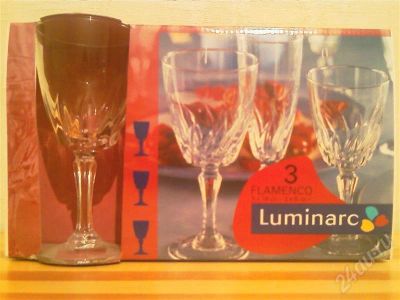 Лот: 707257. Фото: 1. 6 фужеров luminarc (france) flamenco... Кружки, стаканы, бокалы