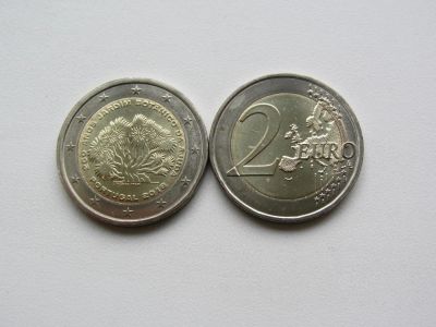 Лот: 12142699. Фото: 1. Португалия 2 евро 2018 " Ботанический... Европа