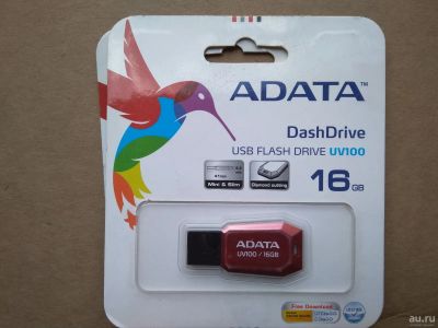 Лот: 13870520. Фото: 1. флешка на 16 Гб Adata uv100 бордовая. USB-флеш карты