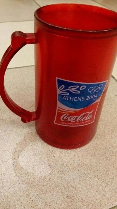 Лот: 10591372. Фото: 1. Стакан Coca-cola Athens 2004. Кружки, стаканы, бокалы