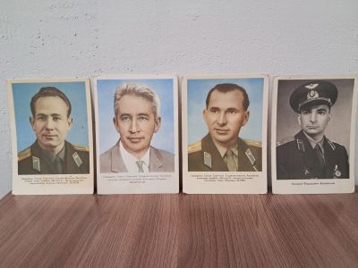 Лот: 25603344. Фото: 1. Открытки летчики-космонавты 1963г... Открытки, конверты