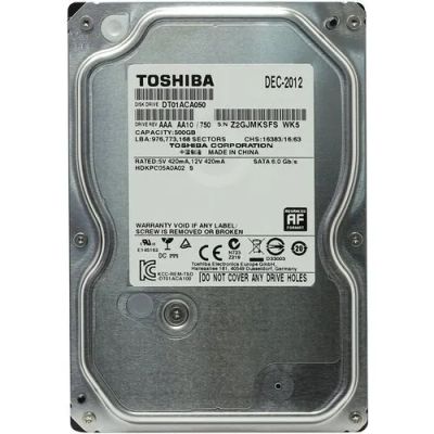 Лот: 23517365. Фото: 1. Жесткий диск Toshiba DT01ACA050... Жёсткие диски (HDD)