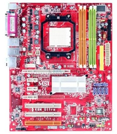 Лот: 1085685. Фото: 1. Неисправная AM2 MSI K9N Ultra. Материнские платы