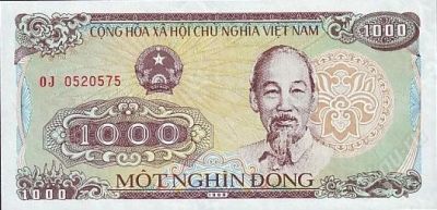 Лот: 54370. Фото: 1. Вьетнам. 1000 донг 1988г. Идеал... Азия