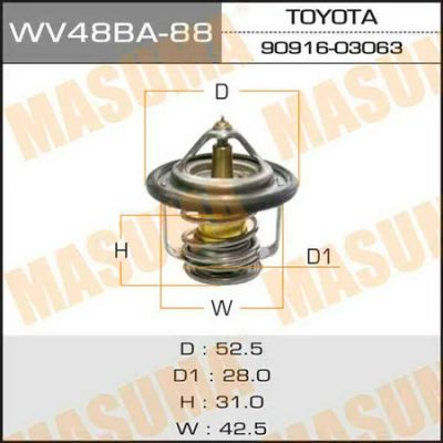 Лот: 18580603. Фото: 1. Термостат masuma wv48bа-88 тоже... Двигатель и элементы двигателя