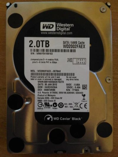 Лот: 10672940. Фото: 1. Western Digital WD Caviar Black... Жёсткие диски (HDD)