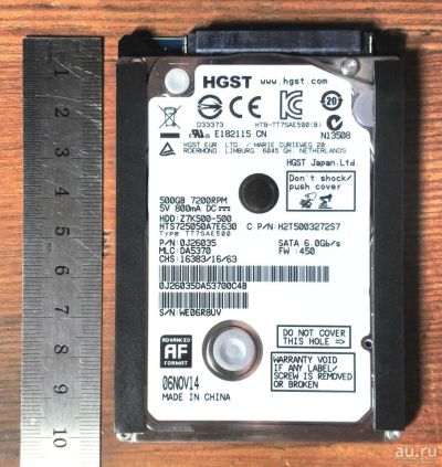 Лот: 10469010. Фото: 1. Жесткий диск hdd 500 гб, 7200... Жёсткие диски