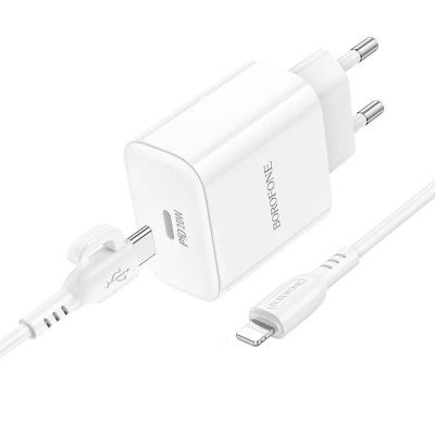 Лот: 25731301. Фото: 1. Зарядное сетевое Usb C (20W, PD... Зарядные устройства, блоки питания, адаптеры сетевые для смартфонов