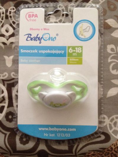 Лот: 7073729. Фото: 1. Пустышка силиконовая BabyOno 6-18... Другое (кормление и уход, гигиена)