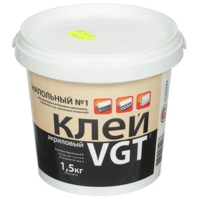 Лот: 24079749. Фото: 1. Клей VGT, напольный, водостойкий... Клеи, герметики, пена монтажная, клейкие ленты
