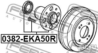 Лот: 14667202. Фото: 1. Ступица задняя 0382EKA50R. Ходовая, подвеска, рулевое управление