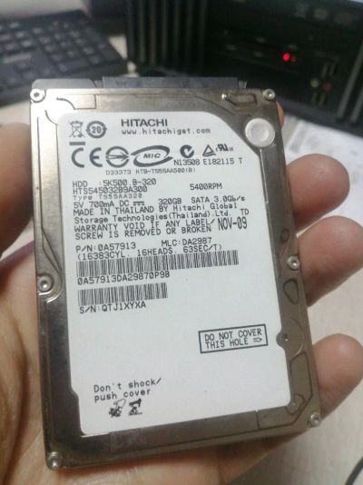 Лот: 17087415. Фото: 1. Жесткий диск для ноутбука Hitachi... Жёсткие диски (HDD)