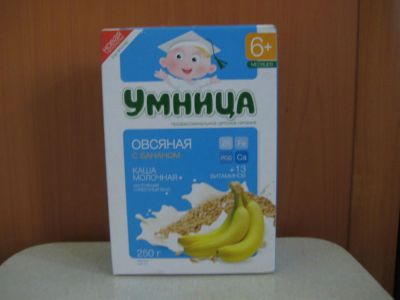 Лот: 3914151. Фото: 1. каша Умница овсяная с бананом. Детское питание