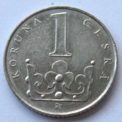 Лот: 9434926. Фото: 1. Чехия - 1 koruna 1993. Европа