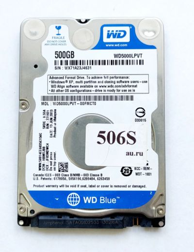 Лот: 18620985. Фото: 1. Жесткий диск SATA-II 2,5 Western... Жёсткие диски (HDD)