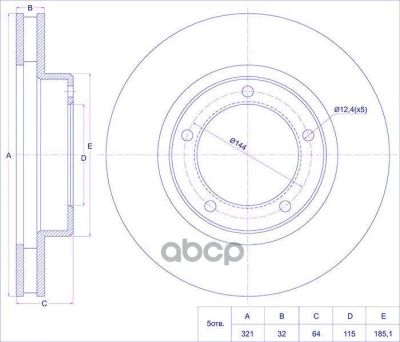 Лот: 21812052. Фото: 1. Диск Тормозной Tg-43512-60140... Тормозная система