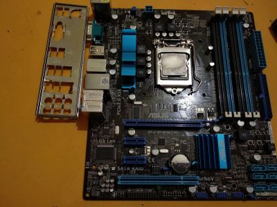 Лот: 13925364. Фото: 1. Asus P7P55-M + Core i3-550. Материнские платы