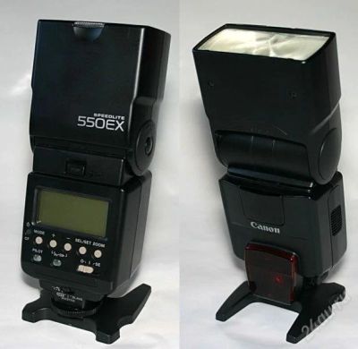 Лот: 850734. Фото: 1. Вспышка Canon Speedlite 550EX. Вспышки, осветители, рассеиватели
