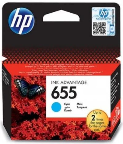 Лот: 24535814. Фото: 1. Картридж HP 655 Cyan CZ110AE. Картриджи, расходные материалы