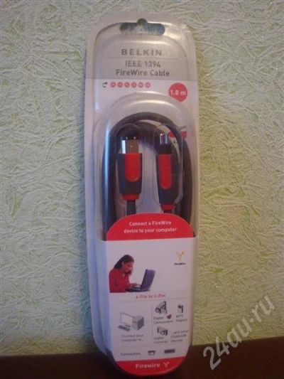 Лот: 248985. Фото: 1. Кабель FireWire Belkin IEEE 1394. Другое (комплектующие)