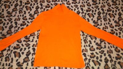 Лот: 10822307. Фото: 1. водолазка оранжевая. Рубашки, блузки, водолазки