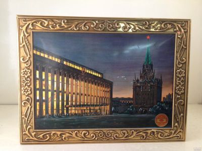 Лот: 13252764. Фото: 1. Коробка конфеты жесть соцагит... Предметы интерьера и быта