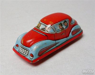 Лот: 11192525. Фото: 1. Игрушка заводная старинная "Автомобиль... Другое (антиквариат)