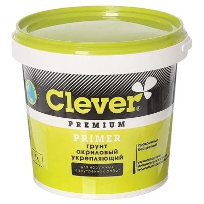 Лот: 19508653. Фото: 1. Грунтовка акриловая Clever Primer... Краски, лаки, растворитель