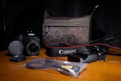 Лот: 6351810. Фото: 1. CANON 450D kit 18-55IS + хорошая... Цифровые зеркальные
