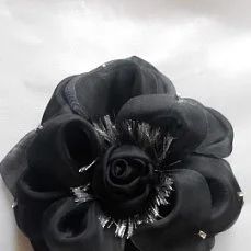 Лот: 10047864. Фото: 1. Бант черный. Цветы из ткани