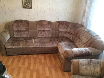 Лот: 4848454. Фото: 1. Диван(угловой) + кресло. Диваны
