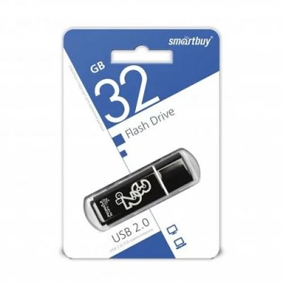 Лот: 16669378. Фото: 1. Флэш-диск SmartBuy Glossy черный... USB-флеш карты