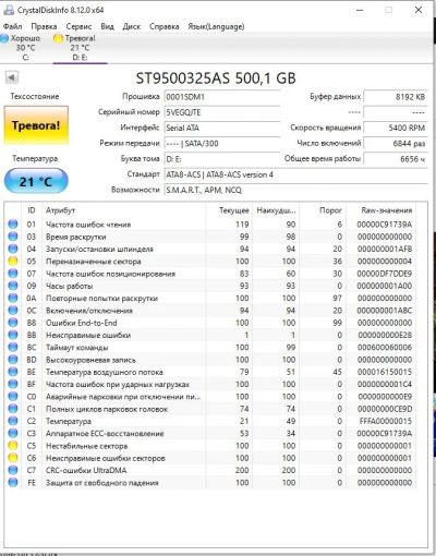 Лот: 17667884. Фото: 1. hdd seagate 500gb 2.5 есть переназначенные... Жёсткие диски (HDD)