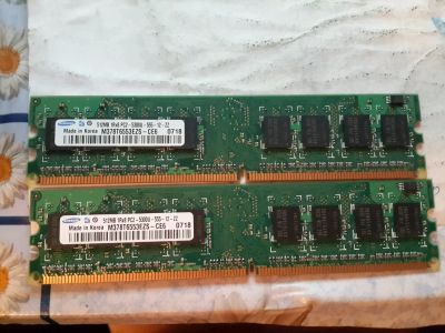 Лот: 7190876. Фото: 1. DDR2 2 планки*512мб. Оперативная память