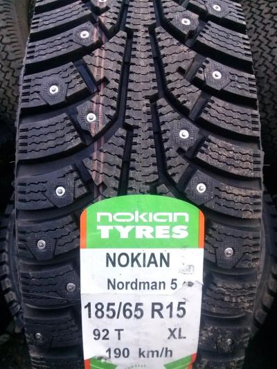 Лот: 4504229. Фото: 1. 185 65r15 Nokian Nordman-5, Новые... Шины