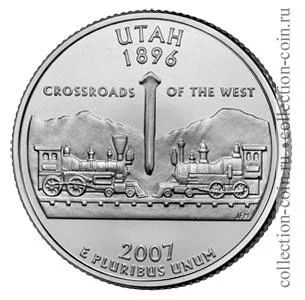 Лот: 11308288. Фото: 1. США 25 центов 2007 года. Серии... Америка