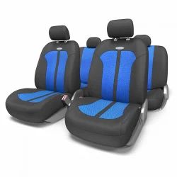 Лот: 14471414. Фото: 1. SEL-1105 BK/BL (M) Авточехлы классические... Чехлы, коврики, оплетки руля