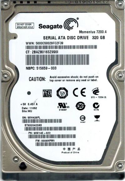 Лот: 7763598. Фото: 1. Жесткий диск HDD Seagate Momentus... Жёсткие диски (HDD)