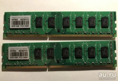 Лот: 13459119. Фото: 1. 8Gb HYNIX Kit 2*4 Gb DDR3 1333... Оперативная память