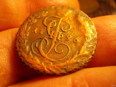 Лот: 15235335. Фото: 1. Отличная редкая копейка 1796 года... Россия до 1917 года