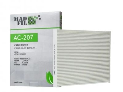 Лот: 16893570. Фото: 1. Фильтр салона Madfil AC-207. Расходные материалы