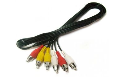 Лот: 6501293. Фото: 1. Аудио-видео кабель 3x RCA (папа... Шнуры, кабели, разъёмы