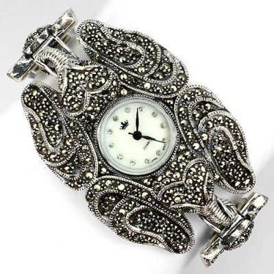 Лот: 13005056. Фото: 1. Шикарные Серебряные Женские Часы... Драгоценные наручные часы